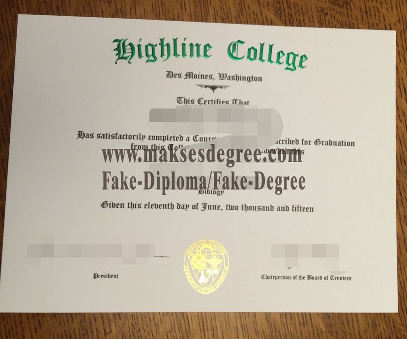 How to buy phony Highline College Certificate