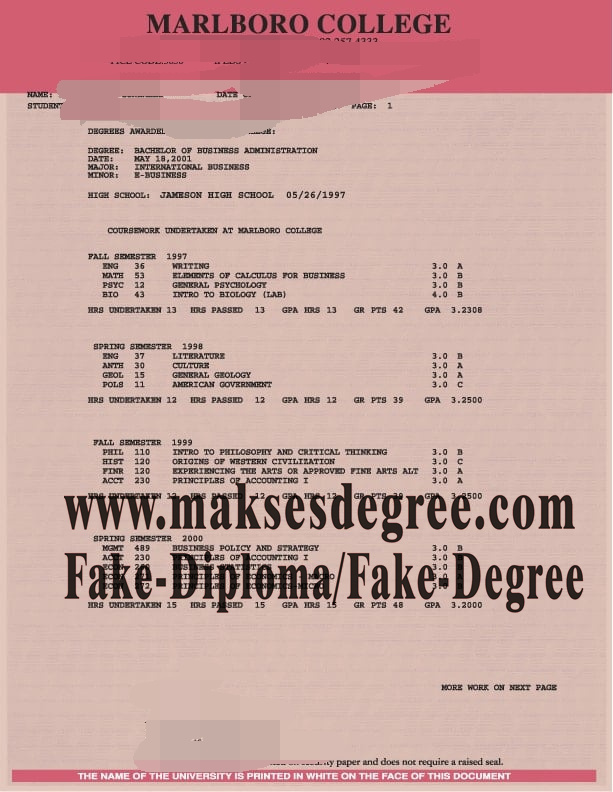 How to buy phony Marlboro College Diploma