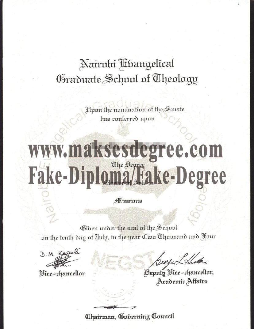 How to buy phony Nairobi Evangelical Graduate School of Theology Diploma