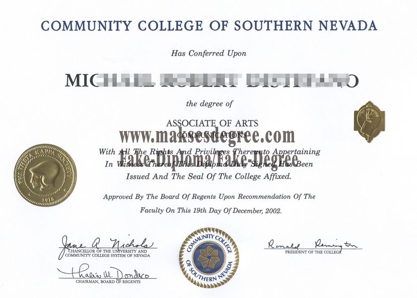 How to buy phony Replica Community College of Southern Nevada Degree Degree