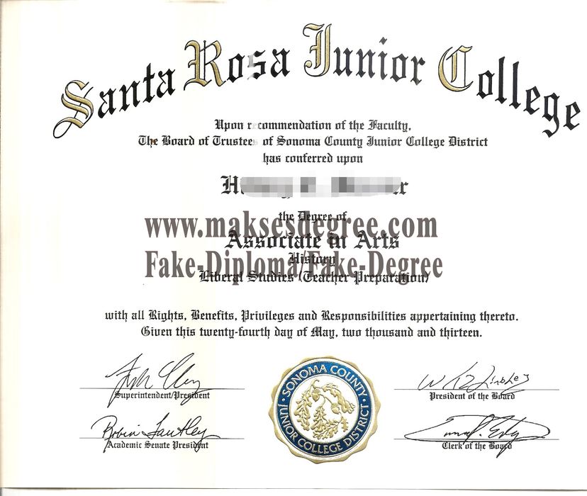 How to buy phony Santa Rosa Junior College Degree