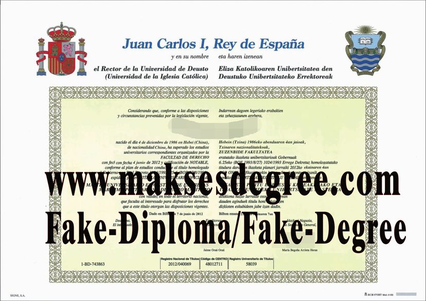 How to buy phony University of Deusto Certificate