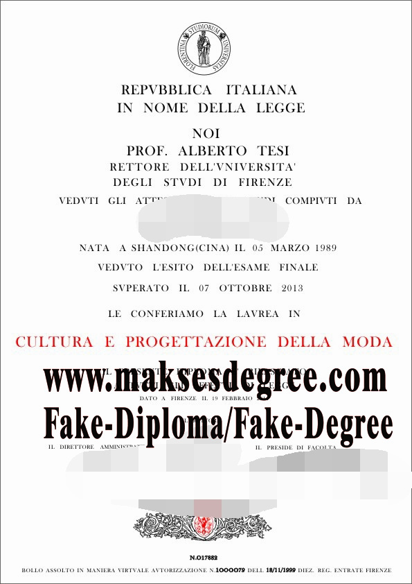 How to buy phony University of Florence Degree