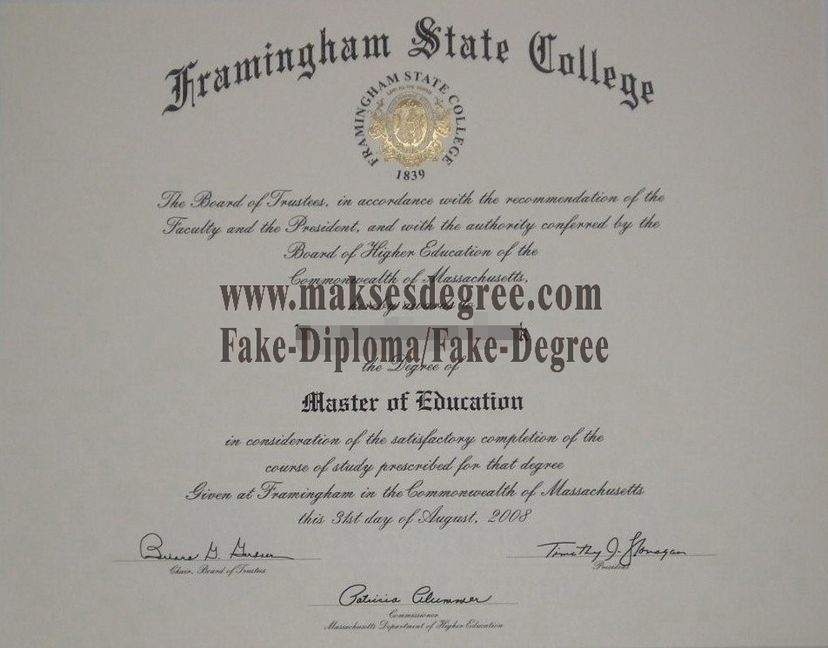 How to buy phony Where to purchase fake Framingham State College Degree Certificate