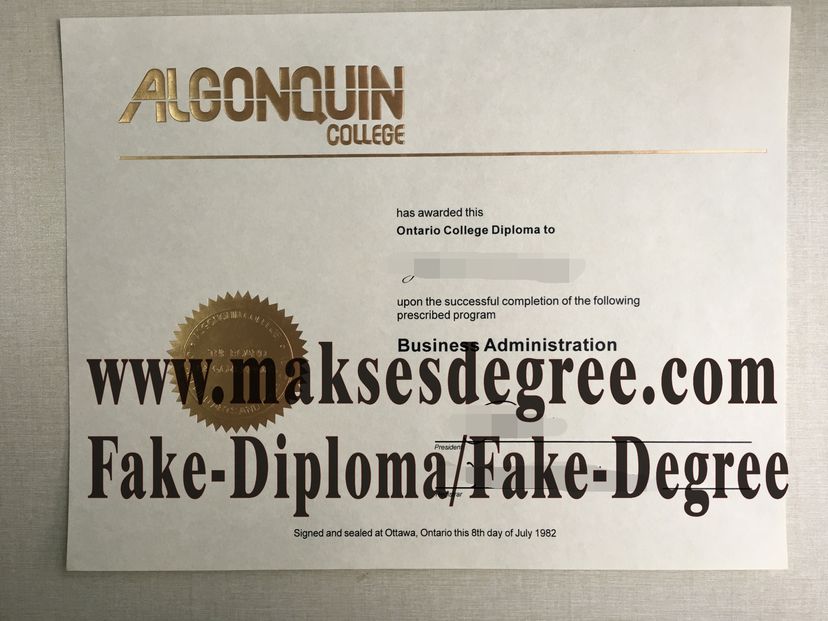 How to create fake Algonquin College Diploma