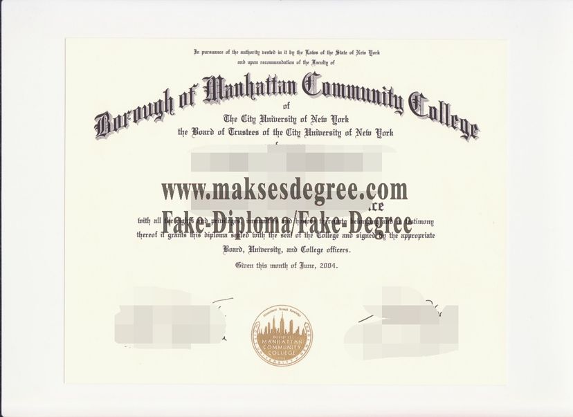 How to create fake Borough of Manhattan Community College Diploma