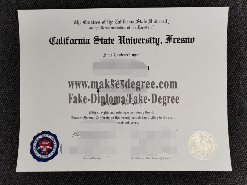 How to create fake California State University Fresno Certificate