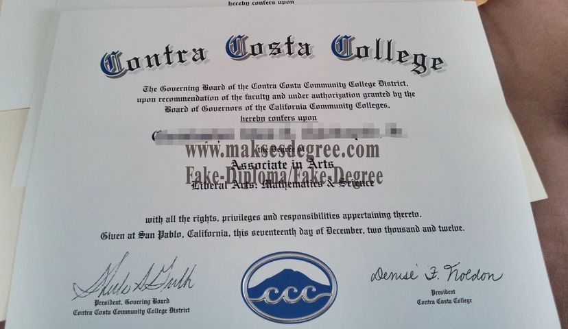 How to create fake Contra Costa College Certificate