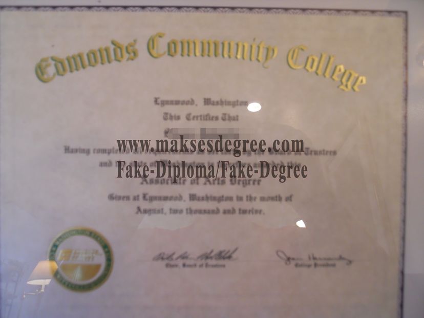 How to create fake Edmonds Community College Certificate