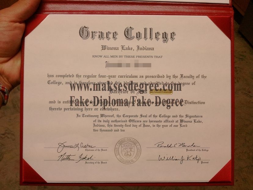 How to create fake Grace College Diploma