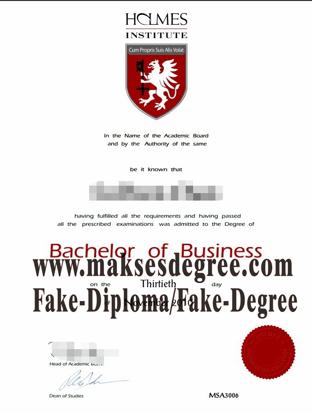 How to create fake Holmes Instit Degree