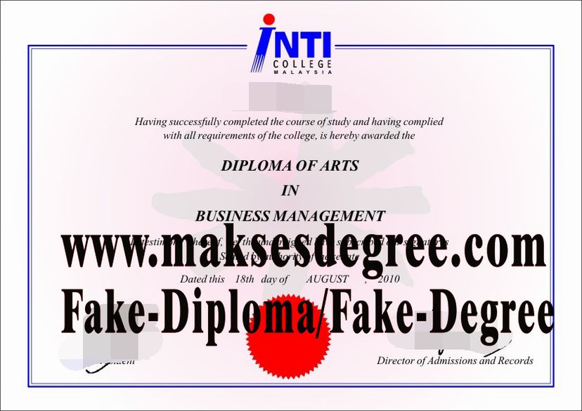 How to create fake INTI College Certificate