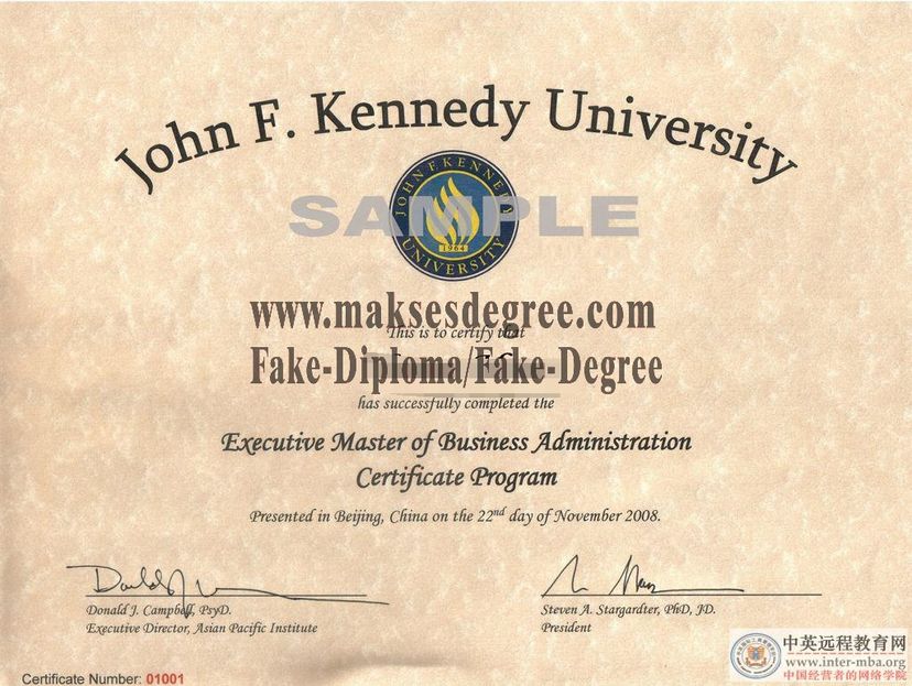 How to create fake John F Kennedy University Certificate