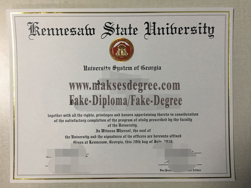 How to create fake Kennesaw State University Certificate