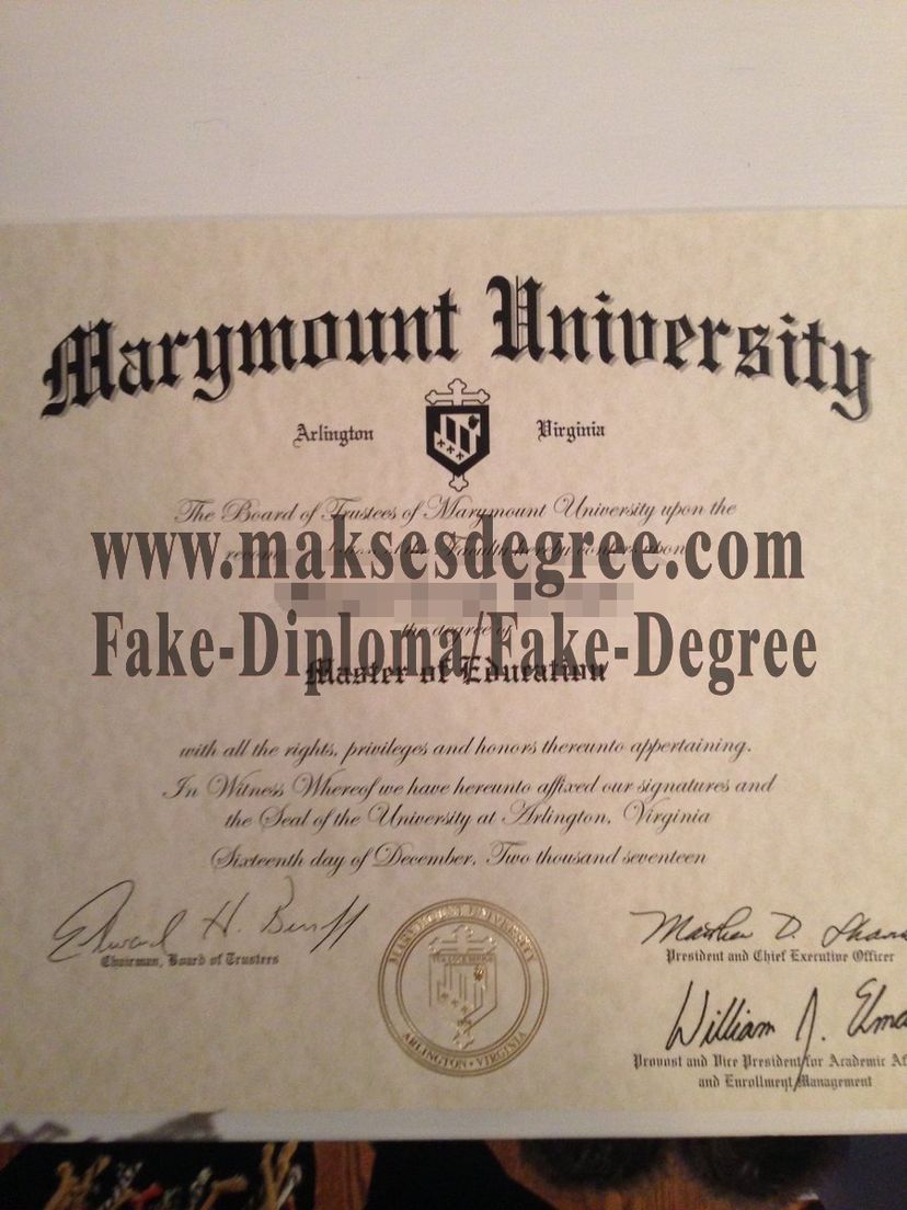 How to create fake Marymount University Certificate