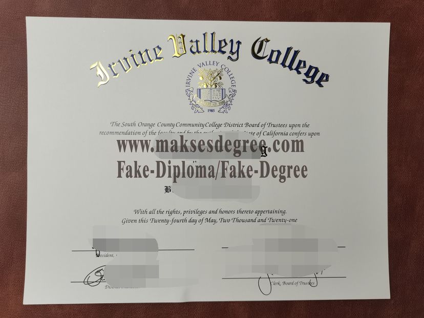 How to create fake Replica Irvine Valley College Degree Degree