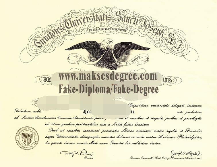 How to create fake Saint Josephs University Diploma