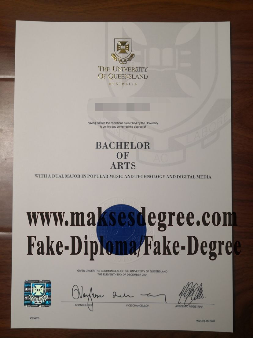 How to create fake The University of Queensland Degree