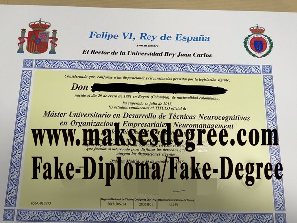 How to create fake Universidad Rey Juan Carlos Degree