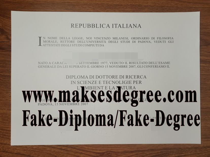 How to create fake University of Padua Diploma