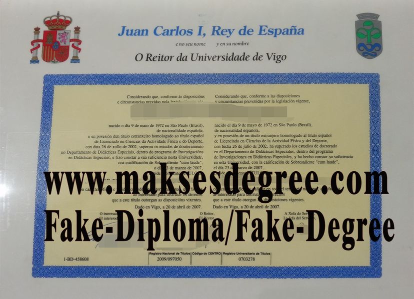 How to create fake University of Vigo Degree