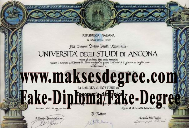 How to create fake Università degli Studi di ANCONA Diploma