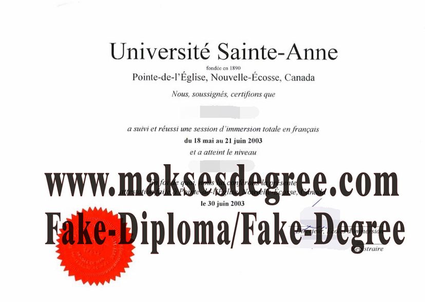 How to create fake Université Sainte Anne Diploma