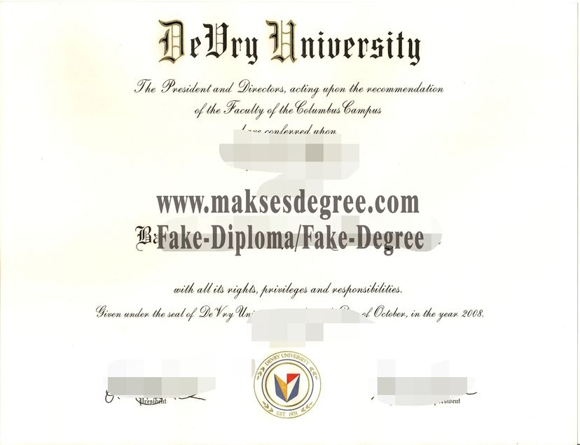 How to create fake devry university Certificate