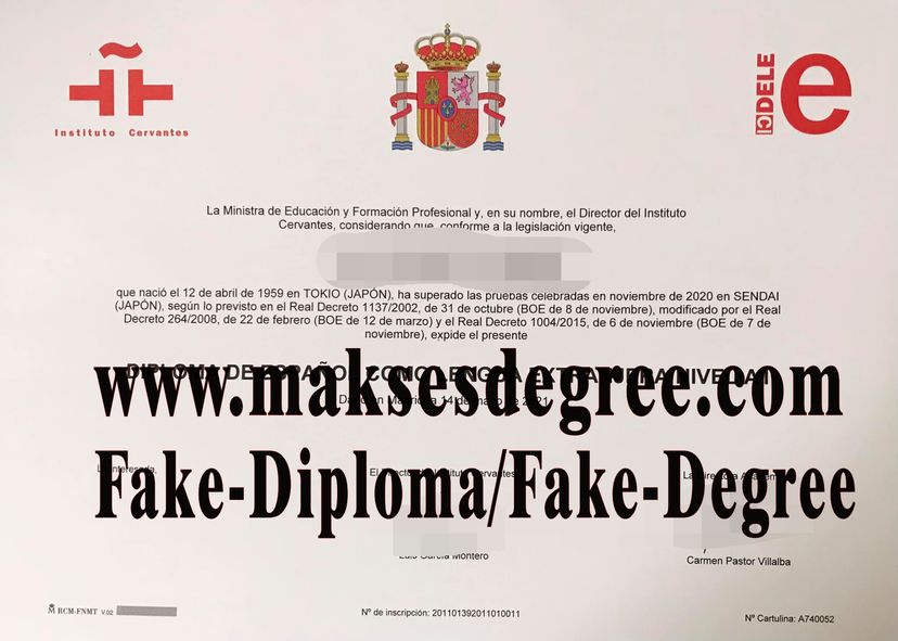 How to order fake Instituto Cervantes Degree