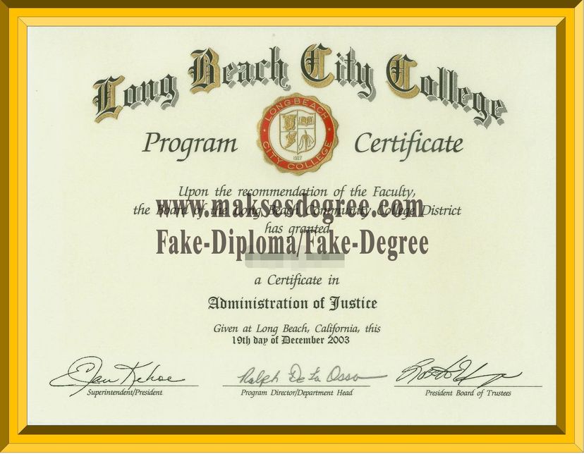 How to order fake Long Beach City College Certificate