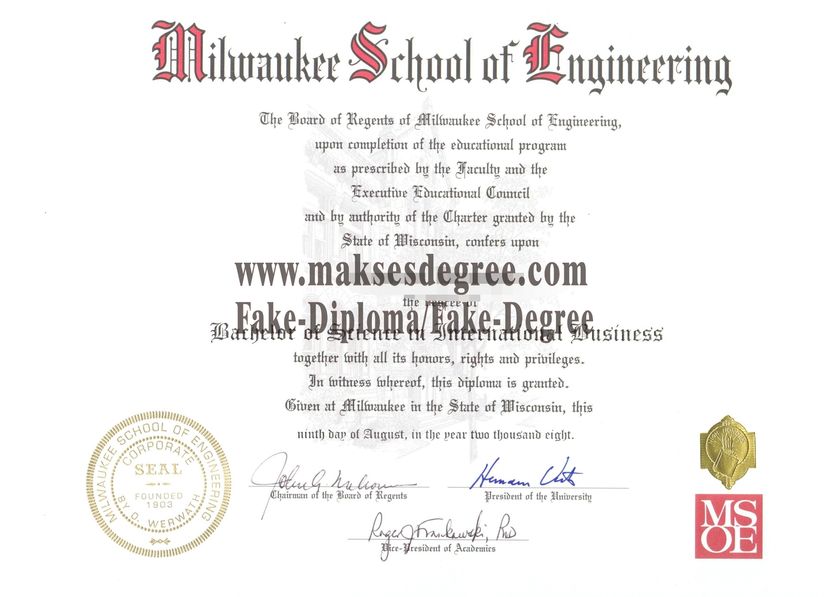 How to order fake Milwaukee School of Engineering Degree