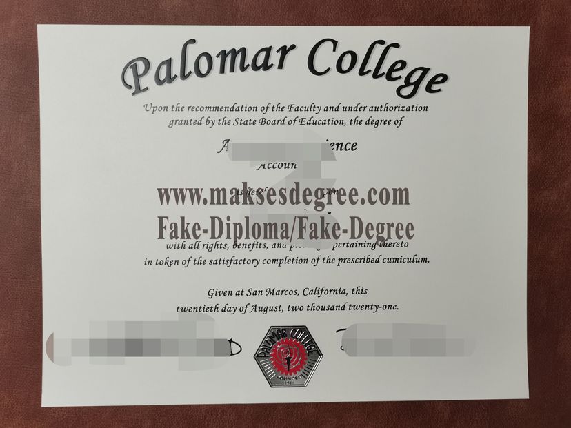 How to order fake Palomar College Diploma