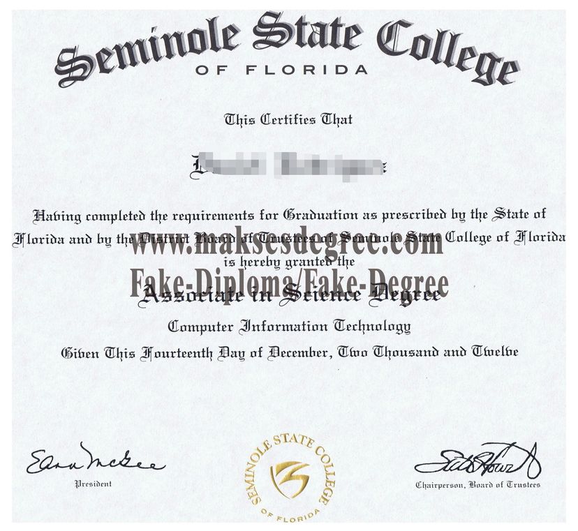 How to order fake Seminole State College Diploma