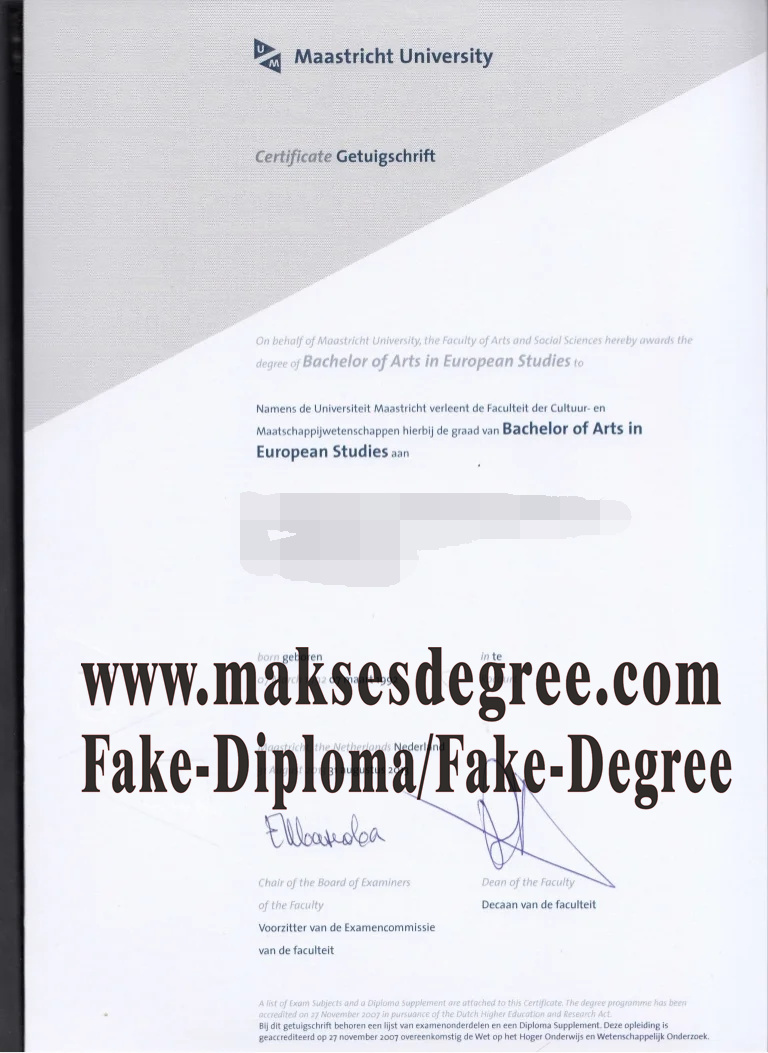 How to order fake Universiteit Maastricht Certificate