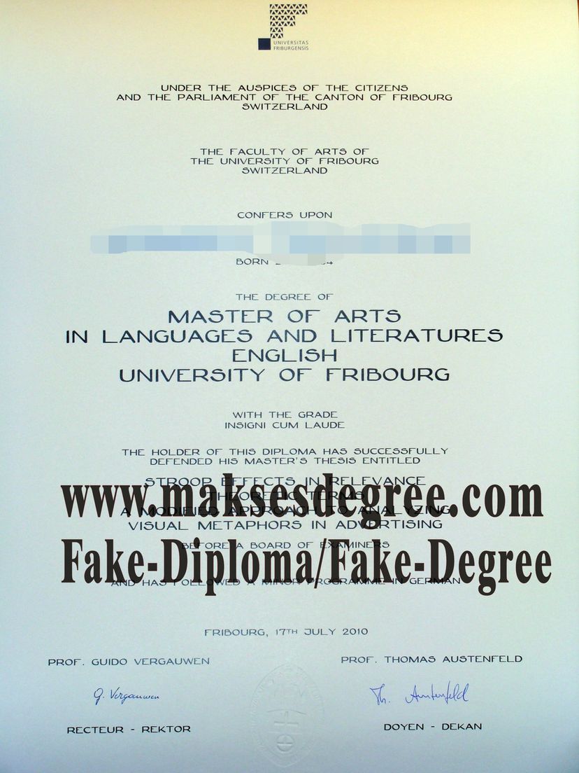 How to order fake Université de Fribourg Degree