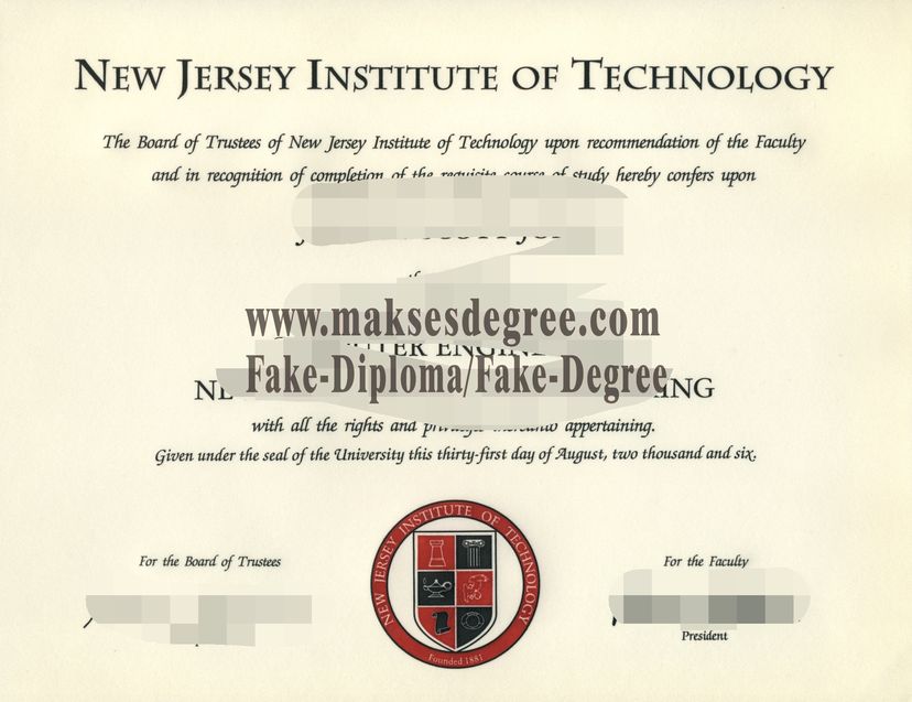 How to order fake new jersey Institute of technology Certificate