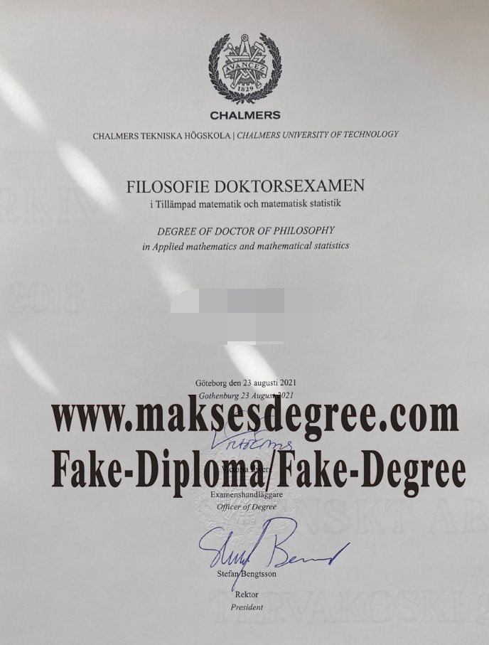 How to purchase a fake Chalmers University of Technology Certificate