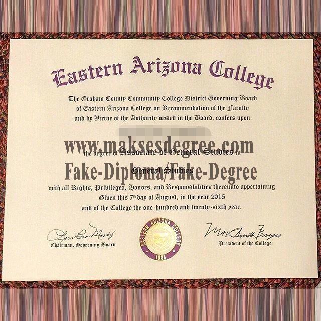 How to purchase a fake Eastern Arizona College Certificate