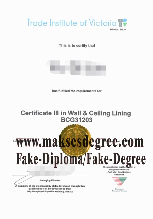 How to purchase a fake Trade Institute of Victoria Degree