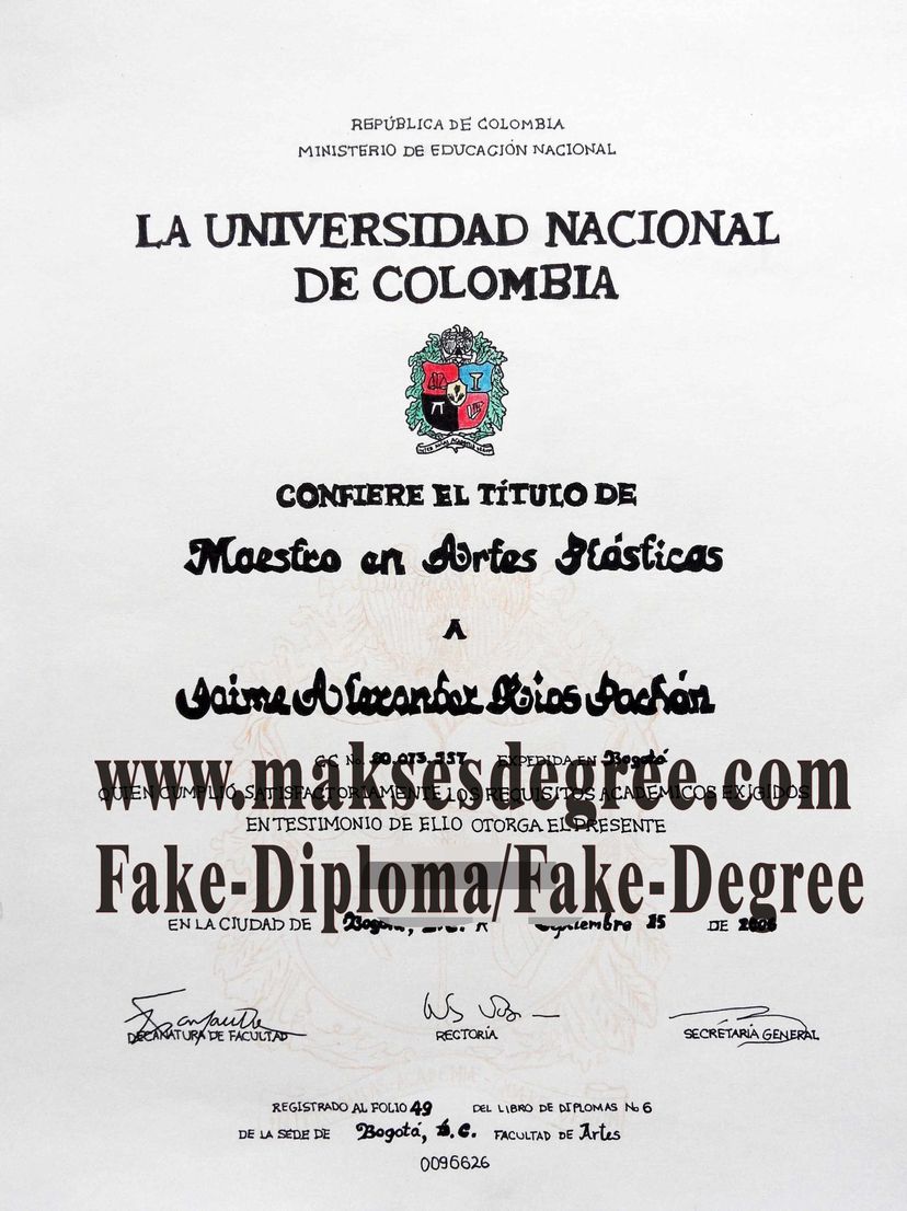 How to purchase a fake Universidad Nacional de Colombia Certificate