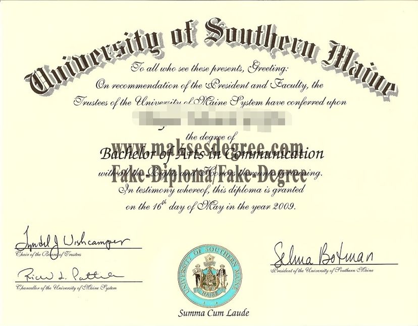 How to purchase a fake University of Southern Maine Certificate