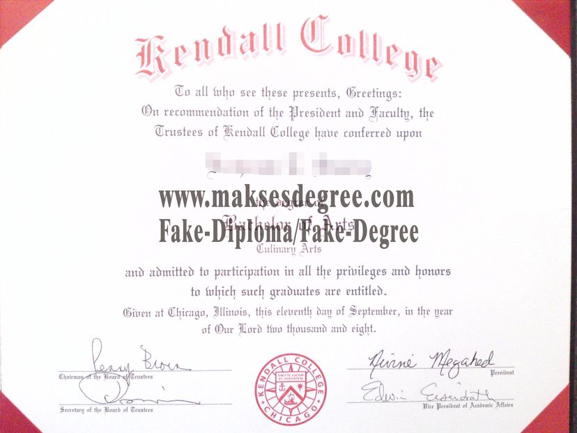 Is it easy to make fake Purchase a phony Kendall College Certificate Degree