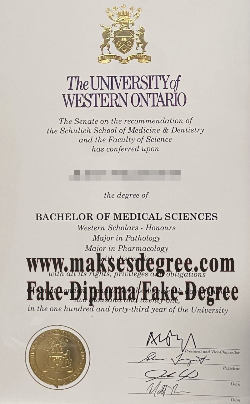 Is it easy to make fake University of Western Ontario Certificate