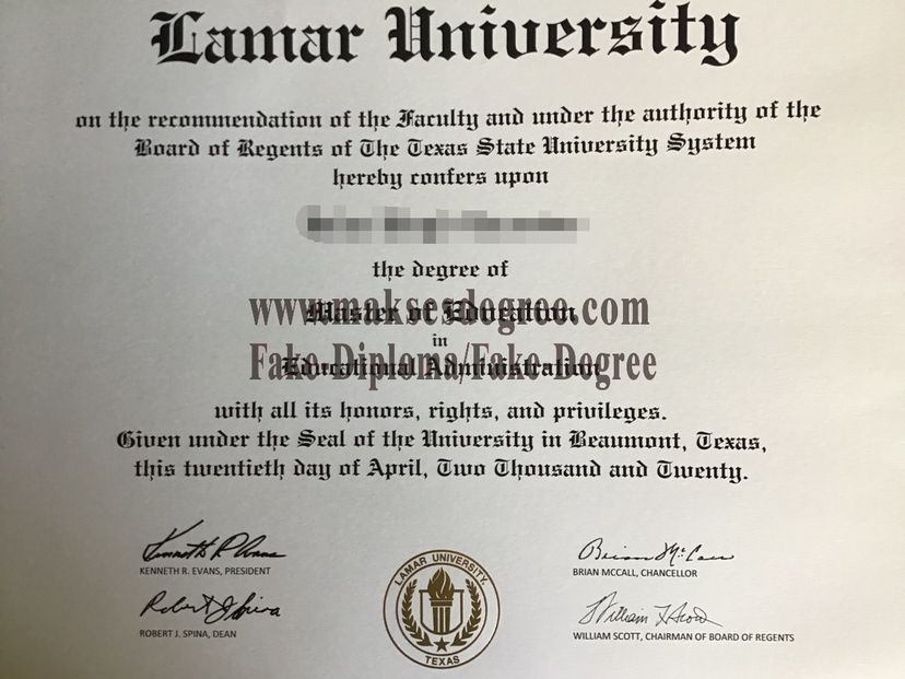 Is it easy to make fake Where to order fake Lamar University Diploma Certificate