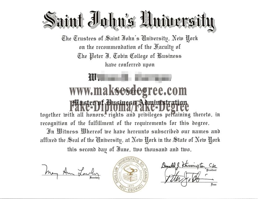 Is it possible to buy fake Saint Johns University Certificate