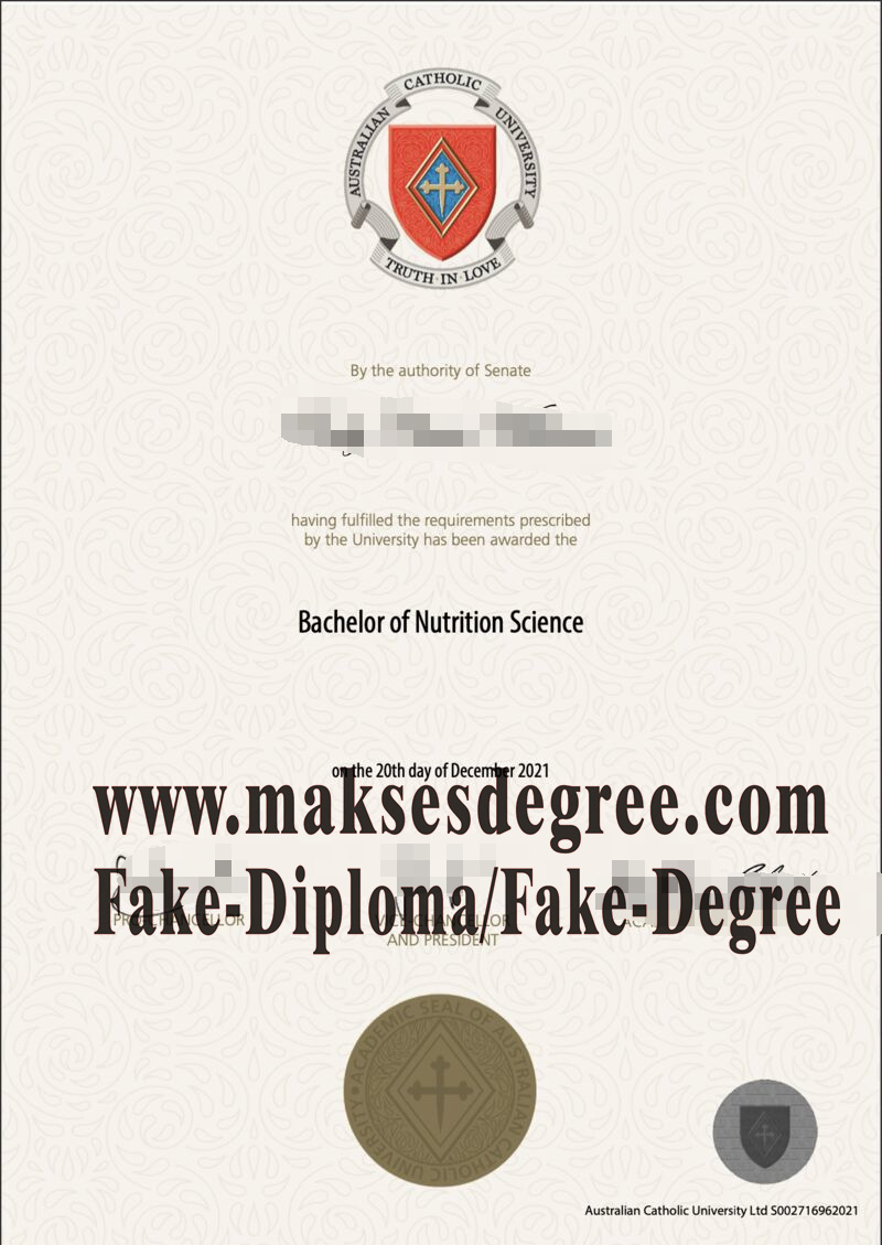 Make fake Australian Catholic University Diploma