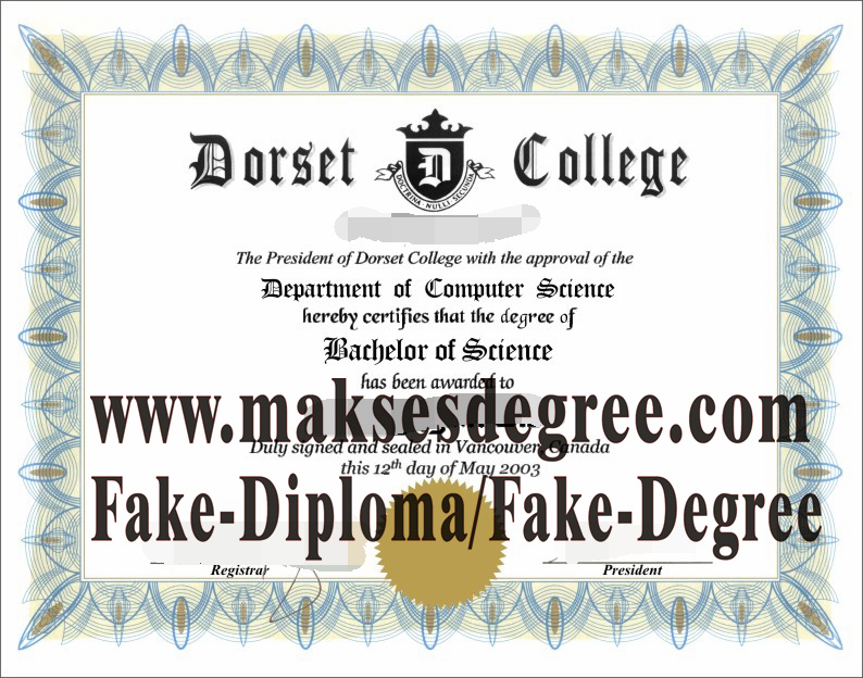 Make fake Dorset College Degree