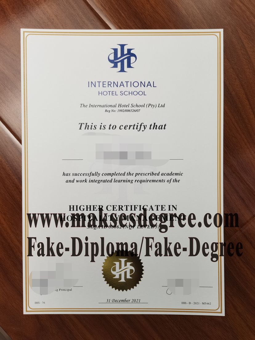 Make fake International Hotel School Diploma