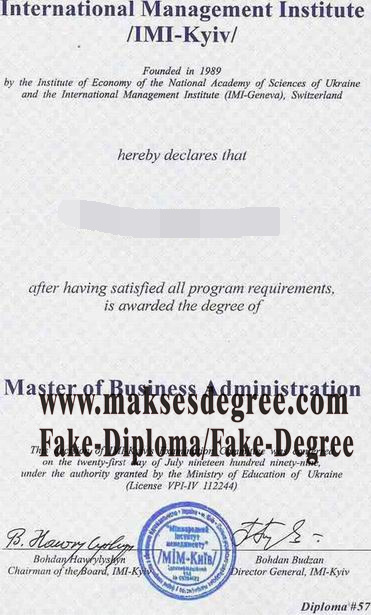 Make fake International Management Institute Certificate