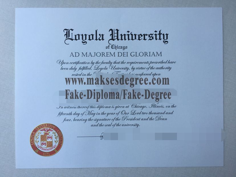 Make fake Loyola University Chicago Diploma